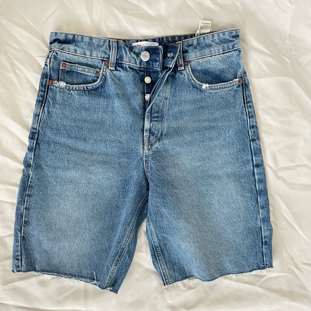 Zara Denim Biker Shorts!